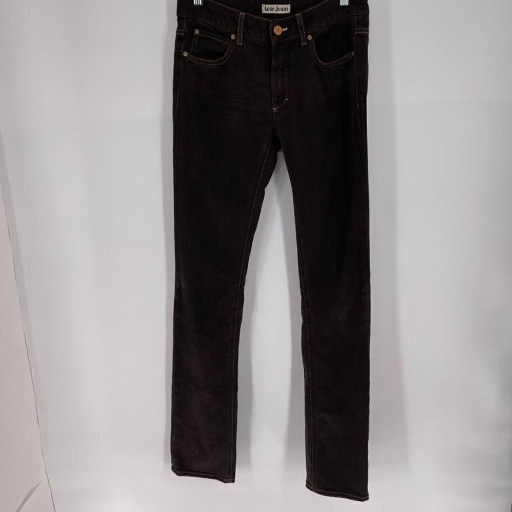 Acne Jeans 29W 34L Hex Earth Brown Slim Leg Jeans
